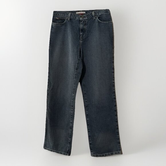 Tommy Hilfiger Vtg Y2K Boyfriend Blue Denim Jeans Sz 10A High Rise Straight NWT - Picture 2 of 5
